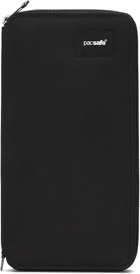 Pacsafe RFIDsafe RFID Blocking Travel Wallet, Black