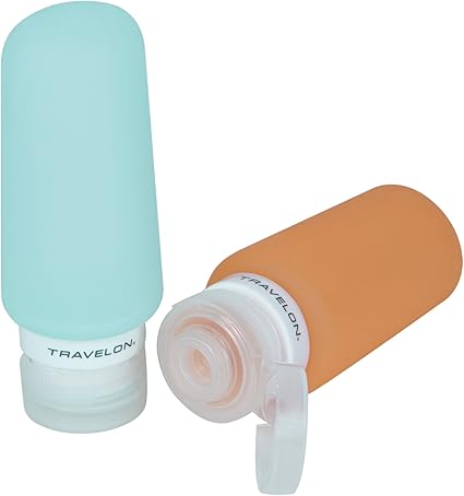 Travelon Set Of 2 Smart Tubes, 3 Ounce, Orange/Blue, One Size