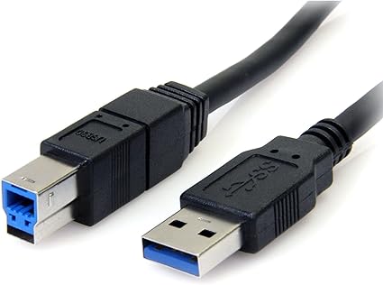 StarTech.com 6 ft / 2m Black SuperSpeed USB 3.0 Cable A to B - USB 3 A (m) to USB 3 B (m) (USB3SAB6BK)