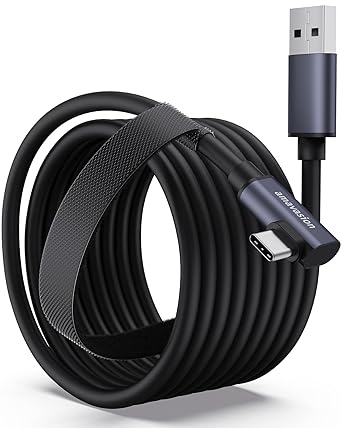 Amavasion Link Cable 16FT Compatible with Meta Quest 3 Accessories Oculus Quest 2 Accessories/and PC/Steam VR,Super High Speed PC Data Transfer USB 3.0 to USB C Cable for VR Headset and Gaming PC