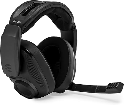 EPOS I Sennheiser GSP 670 Wireless Gaming Headset, 20 Hour Battery Life, Lag-Free, Noise-Cancelling Mic, Flip-to-Mute, Comfortable Ear Pads, 7.1 Surround Sound, Works on PC, Mac, PS5, PS4 & Phone