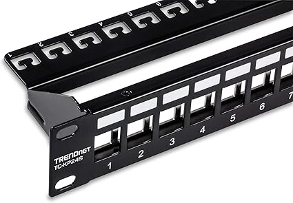 TRENDnet 24-Port Blank Keystone Shielded 1U Patch Panel, 1U 19