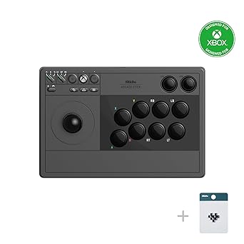 8Bitdo Wireless Arcade Stick for Xbox Series X|S, Xbox One and Windows 10, Arcade Fight Stick with 3.5mm Audio Jack - Officially Licensed (Black)