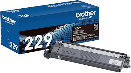 Brother Genuine TN229BK Black Standard Yield Printer Toner Cartridge - Print up to 1,500 Pages(1)