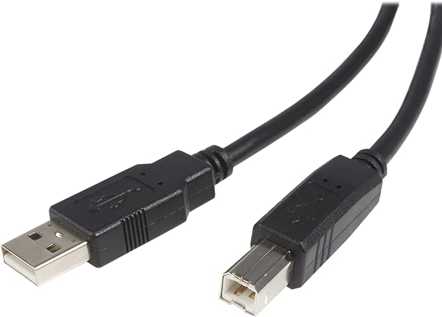 StarTech.com 1 ft USB 2.0 A to B Cable - M/M - USB cable - USB (M) to USB Type B (M) - USB 2.0 - 1 ft - black - USB2HAB1