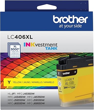 Brother LC406XLY High Yield Yellow Ink Cartridge