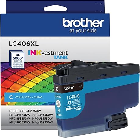 Brother LC406XLC High Yield Cyan Ink Cartridge