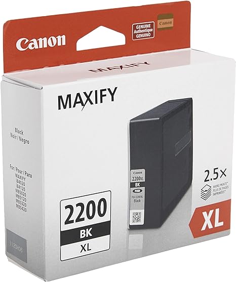 Canon PGI-2200XL Pigment Black Ink Tank Compatible to IB4120, MB5420, MB5120, IB4020, MB5020, MB5320