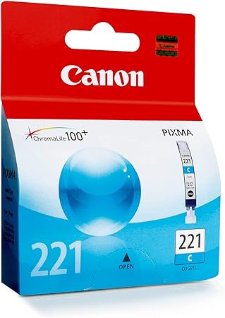 Canon CLI-221 Cyan Ink Tank Compatible to MP980, MP560, MP620, MP640, MP990, MX860, MX870, iP4600, iP3600, iP4700