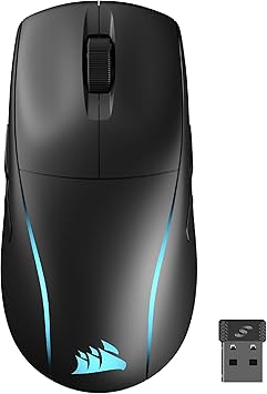 Corsair M75 Wireless RGB Lightweight FPS Gaming Mouse – 26,000 DPI – Swappable Side Buttons – iCUE Compatible – PC – Black