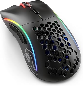 Glorious Model D Wireless Gaming Mouse - 69g Superlight, Lag Free 2.4Ghz Wireless, Up to 71 Hour Battery, RGB, BAMF Sensor, Ergonomic, 6 Buttons - Matte Black