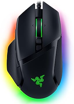 Razer Basilisk V3 Wired Gaming Mouse: HyperScroll Tilt Wheel - 26K DPI Optical Sensor - Gen-3 Optical Switches - 13-Zone Chroma RGB with Underglow - 13 Programmable Controls - Black