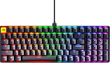 Glorious GMMK 2 Gaming Mechanical Keyboard - Hotswap Cherry Mx Style Linear Switches- Full Size Wired Keyword- Double Shot Keycaps, RGB - PC Setup Accessories - 96%, Black