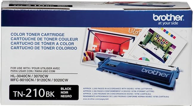 Brother Genuine TN210BK Standard Yield Black Toner Cartridge