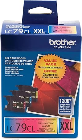 Brother Printer LC793PKS 3 Pack- 1 Each LC79C, LC79M, LC79Y Ink - Retail Packaging, Yellow/cyan/magenta