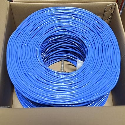 1000Ft Cat6 23AWG UTP Solid 4-Pairs Network Ethernet LAN Cable Bulk Blue (CAT6-CCA-1KFT-BL)