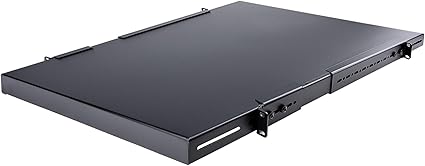 StarTech.com 1U 4-Post Adjustable Server Rack Mount Shelf - 330lbs(150 kg) - 19.5 to 38in Adjustable Mounting Depth Universal Tray for 19