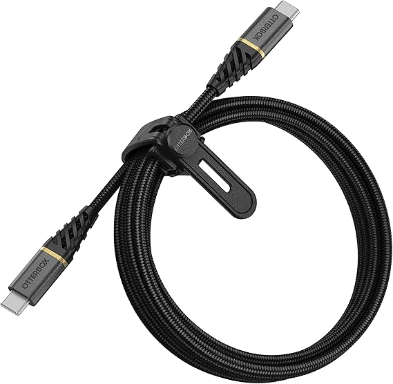 OtterBox Premium Fast Charge USB-C to USB-C Cable, 2M - GLAMOUR BLACK