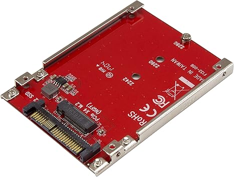 StarTech.com M.2. PCI-e NVMe to U.2 (SFF-8639) Adapter - Not Compatible with SATA Drives or SAS Controllers - For M.2 PCIe NVMe SSDs - PCIe M.2 Drive to U.2 Host Adapter - M2 SSD Converter (U2M2E125)