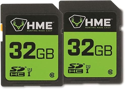 HME SD Cards - Compact Durable Reliable High-Speed Memory Cards Compatible with SDHC Slot Devices, 32GB - 2 Pack