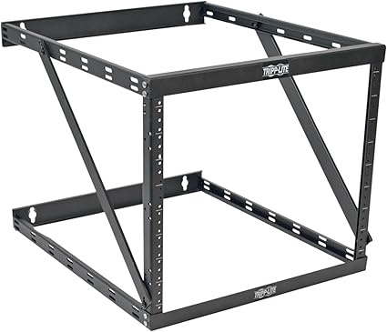 Tripp Lite 8U/12U/22U Expandable Wall-Mount 2-Post Open Frame Rack, Adjustable Network Equipment Rack, UPS Depth, 23.5