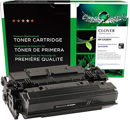 Clover Remanufactured Extra High Yield Toner Cartridge (Reused OEM Chip) Replacement for HP 89Y (CF289Y) | Black, 10.96 x 2.66 x 8.42