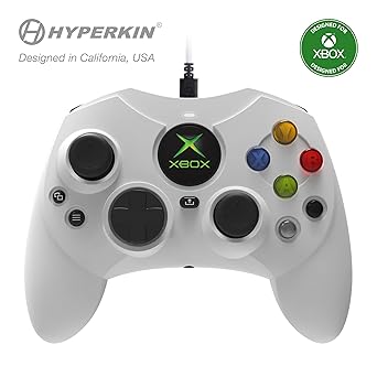 Hyperkin DuchesS Wired Controller - White - Officially licensed S Controller replica for use with Xbox Series X|S, Xbox One, Windows 10|11, PC, Video Game Controller with Hall Effect Sticks, 3.5MM, Audio Jack, Impulse Triggers, Plug and Play, Gaming Gamep