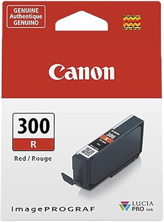 Canon PFI-300 Lucia PRO Ink, Red, Compatible to imagePROGRAF PRO-300 Printer