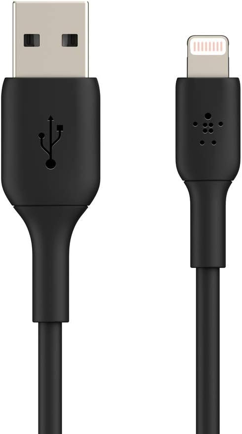 Belkin BoostCharge Lightning Cable - 6.6ft/2M - MFi Certified Apple iPhone Charger USB to Lightning Cable - iPhone Cable - iPhone Charger Cord - Apple Charger - USB Phone Charger - Black