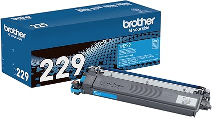 Brother Genuine TN229C Cyan Standard Yield Printer Toner Cartridge - Print up to 1,200 Pages(1)