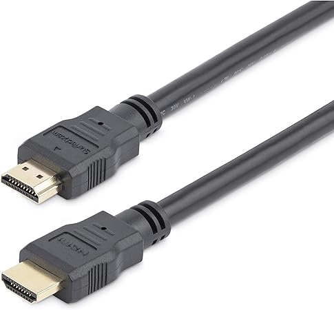 StarTech.com 6ft (2m) HDMI Cable - 4K High Speed HDMI Cable with Ethernet - UHD 4K 30Hz Video - HDMI 1.4 Cable - Ultra HD HDMI Monitors, Projectors, TVs & Displays - Black HDMI Cord - M/M (HDMM6)