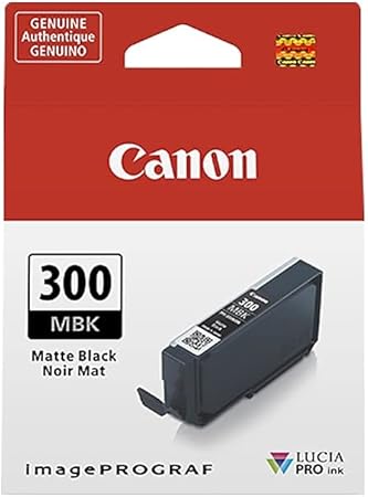 Canon PFI-300 Lucia PRO Ink, Matte Black, Compatible to imagePROGRAF PRO-300 Printer, Standard (4192C002)