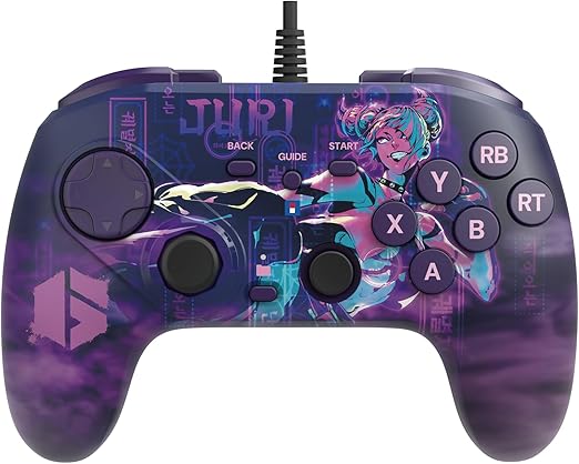 HORI Fighting Commander OCTA (Street Fighter 6 Juri Edition) for Windows PC - Tournament Grade Wired Fightpad Officially Licensed by Capcom