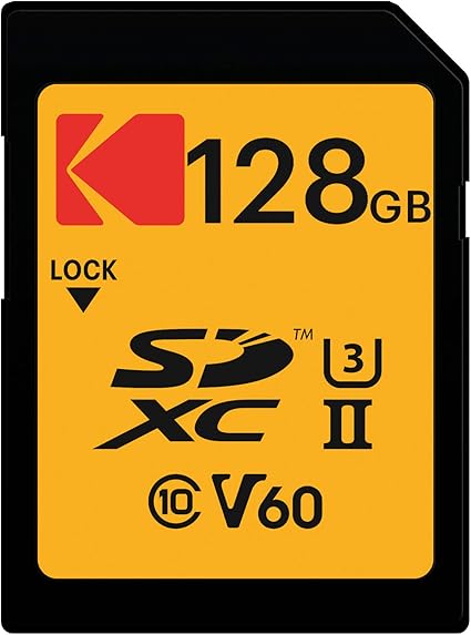 Kodak 128GB UHS-II U3 V60 Ultra Pro SDXC Memory Card