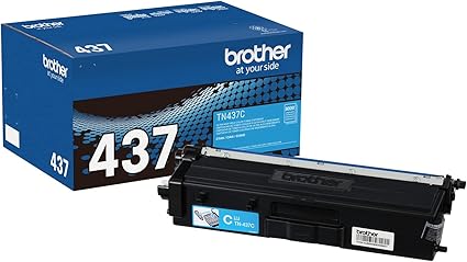 Brother Genuine TN437C Ultra High Yield Cyan Toner Cartridge