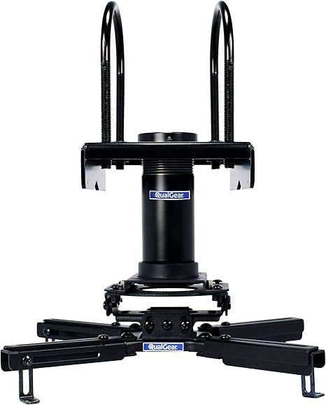 QualGear Pro-AV QG-KIT-TA-3IN-B Projector Mount Kit Accessory with A Truss Ceiling Adapter, 3