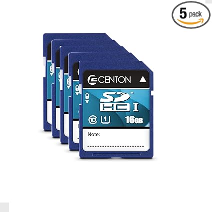 Centon Electronics MP Essential SDHC Card, Ultimate Memory Card for Phones, Tablets, Cameras, and More, UHS1, 16GB, 5 Bulk Pack