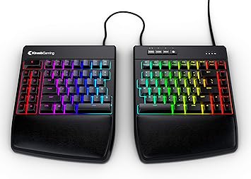 KINESIS USB GAMING Freestyle Edge RGB Split Mechanical Keyboard (MX Blue)