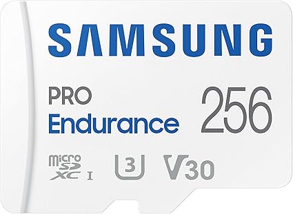 SAMSUNG PRO Endurance 256GB MicroSDXC Memory Card with Adapter for Dash Cam, Body Cam, and security camera – Class 10, U3, V30 (‎MB-MJ256KA/AM)