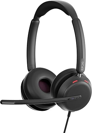 EPOS Impact 860T - Microsoft Teams Certified Double-Sided Headset for Enhanced Office Efficiency, Superior Wideband Sound, USB-C Connectivity