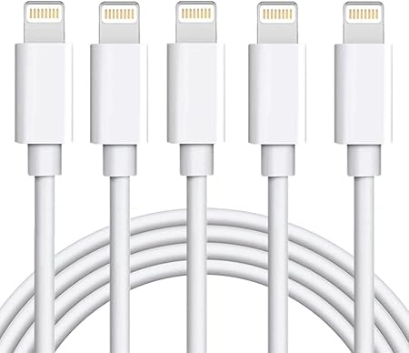 sharllen iPhone Charger Cable 5 Pack 6FT USB Fast Charging Syncing Cord Cables Compatible iPhone 14/13/12/11/XS/Max/XR/X/8/8Plus/7/7P/6S/iPad/IOS White