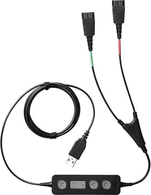 Jabra 265-09 Link 265 USB/QD Training Cable, Black