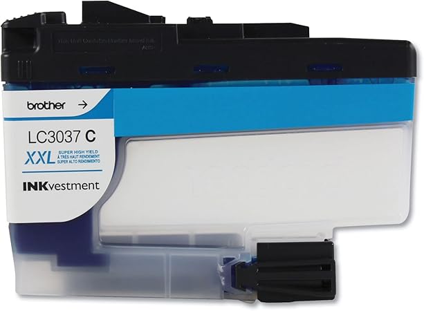 Brother Genuine LC3037C, Single Pack Super High-Yield Cyan INKvestment Tank Ink Cartridge, Page Yield Up to 1,500 Pages, LC3037, Amazon Dash Replenishment Cartridge