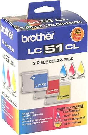 Brother 1 LC513PKS - 3 Pack - Retail Packaging-Cyan/ Magenta/ Yellow