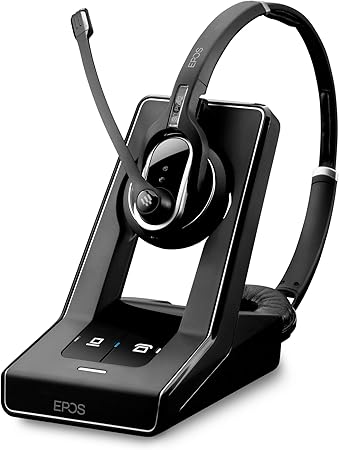 Sennheiser Enterprise Solution SD Pro2 ML Double-Sided Multi Connectivity Wireless Headset for Desk Phone & Skype for Business Ultra Noise-Cancelling Microphone, Black