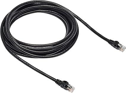 Amazon Basics RJ45 Cat 6 Ethernet Patch Cable, 10Gpbs High-Speed Cable, 250MHz, Snagless, 15 Foot, Black