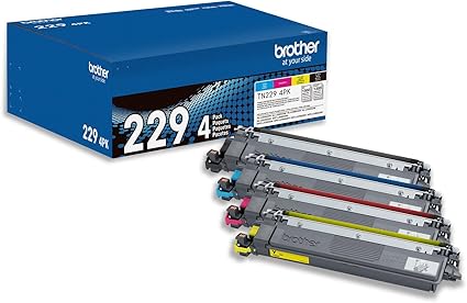 Brother Genuine TN2294PK Standard Yield 4-Pack Printer Toner Cartridges - Black, Cyan, Magenta, Yellow Toner Multipack