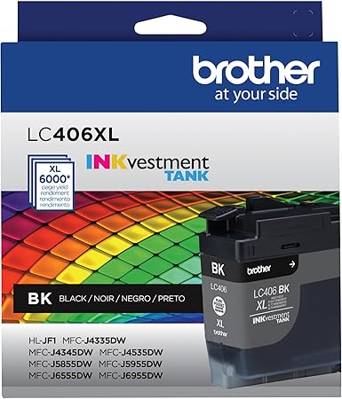 Brother LC406XLBK High Yield Black Ink Cartridge