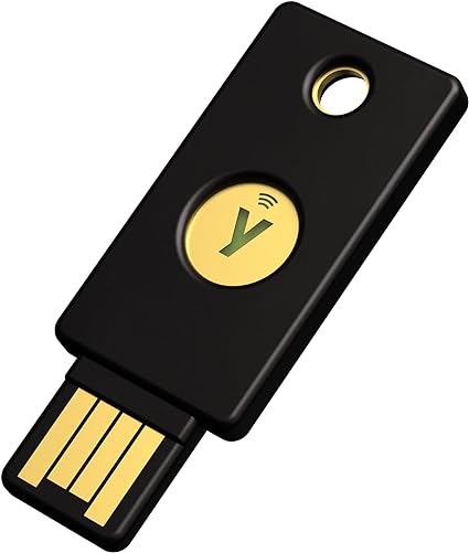 Yubico - YubiKey 5 NFC - Two-Factor authentication (2FA) Security Key, Connect via USB-A or NFC, FIDO Certified - Protect Your Online Accounts