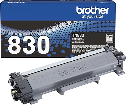 Brother Genuine TN830 Black Standard Yield Printer Toner Cartridge - Print up to 1,200 Pages(1)